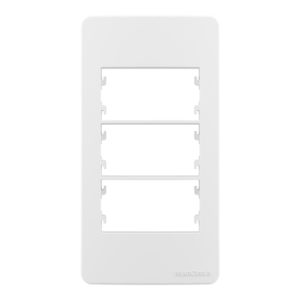 PLACA MARGIRIUS CONDULETE 3 MÓDULO C/SUP SLEEK PA021844 BRANCO 760501