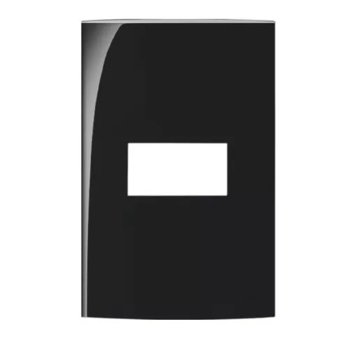 PLACA MARGIRIUS SLEEK 4X2 1 MÓDULO S/S PA015916 EBONY/PRETO 675563
