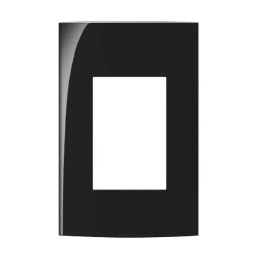 PLACA MARGIRIUS SLEEK 4X2 3 MÓDULO S/S PA015913 EBONY/PRETO 673455