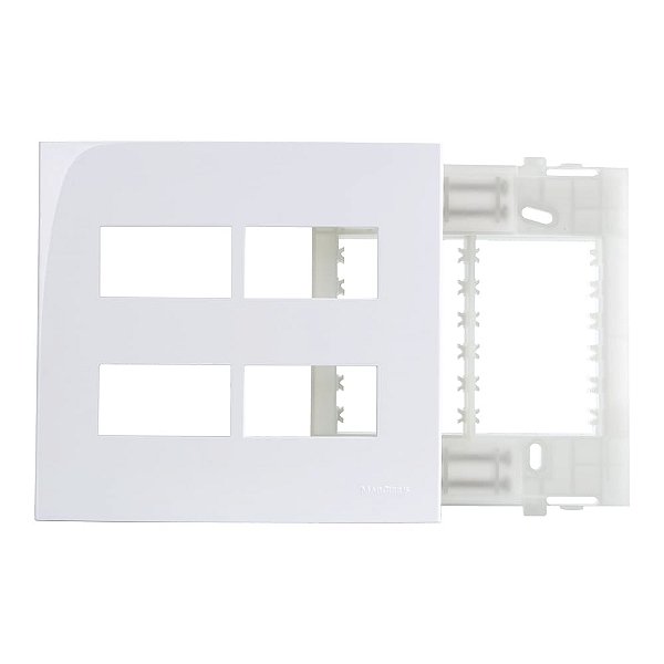 PLACA MARGIRIUS SLEEK 4X4 4 MÓDULO C/S PA016019 BRANCO 673234