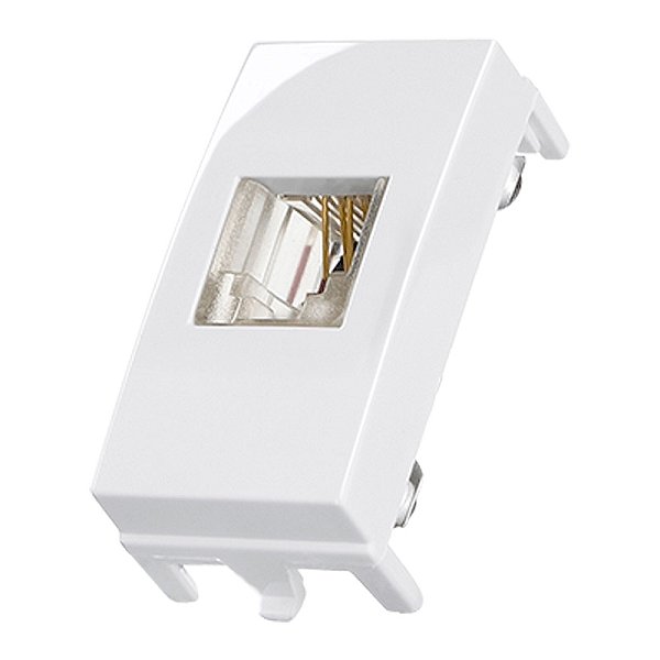 CONJUNTO MARGIRIUS SLEEK MÓDULO TOMADA TELEFONE PA016046 BRANCO 673323