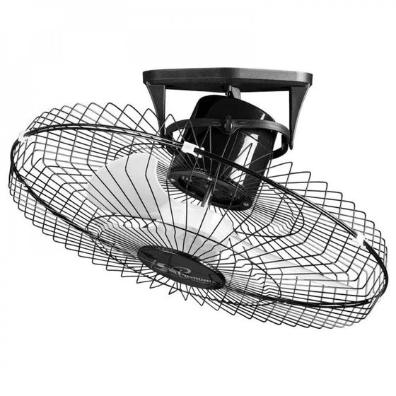 VENTILADOR DE TETO VENTIDELTA 60CM 360º BIVOLT PRETO 76-6402 GRADE DE ACO 766631