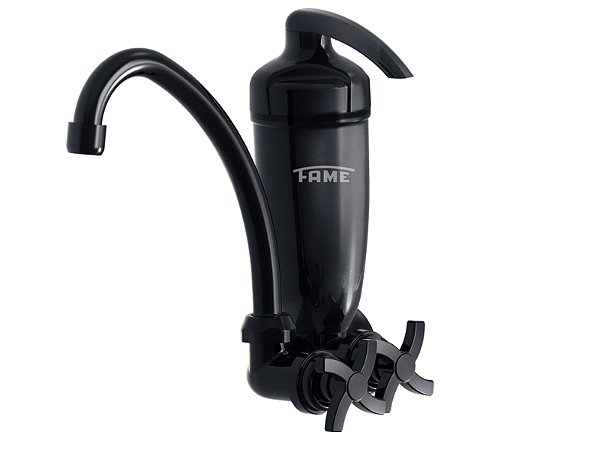 TORNEIRA COM FILTRO FAME ACQUAFAM 4133 PRETO PAREDE 1041330 724475
