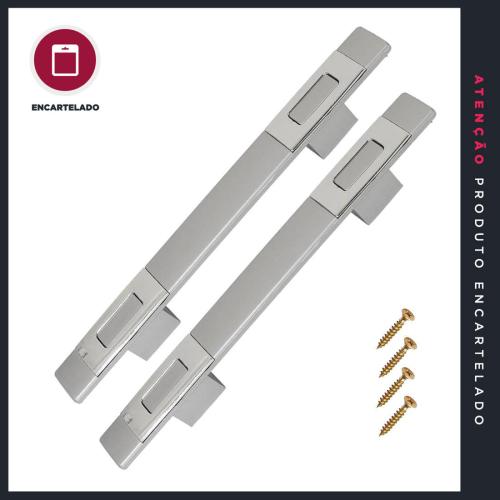 PUXADOR P&J AVALON 128MM ALUF/CROMADO C/2 601268