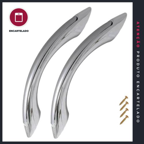 PUXADOR P&J MOEMA 64MM CROMADO/ALUF C/2 744441