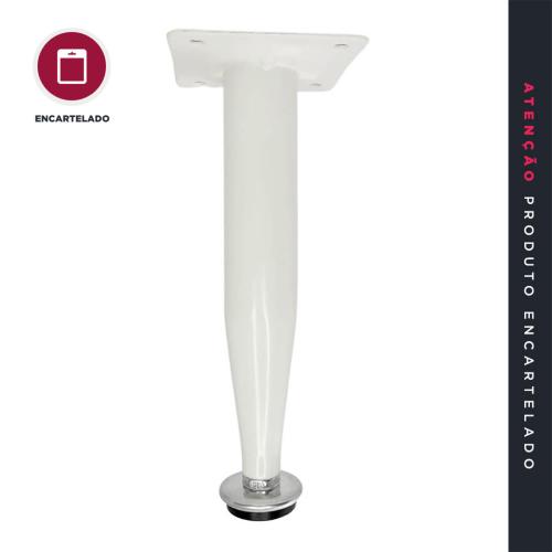 PÉ PARA ÁRMARIO GABINETE MÓVEIS P&J 150MM METAL BRANCO C/1 487627