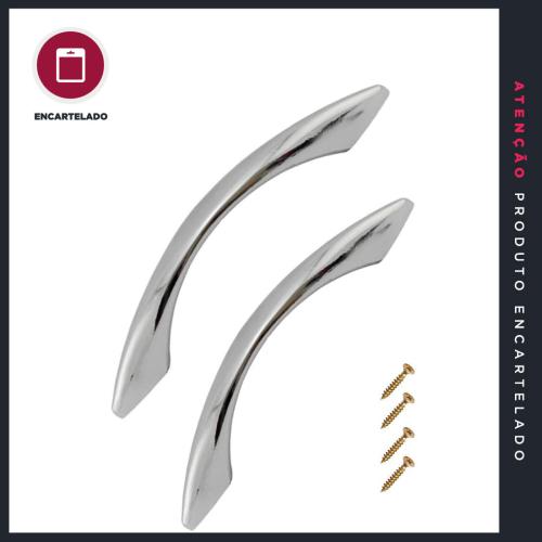 PUXADOR P&J PRINCES 96 CROMADO 1001500028 C/2 407747