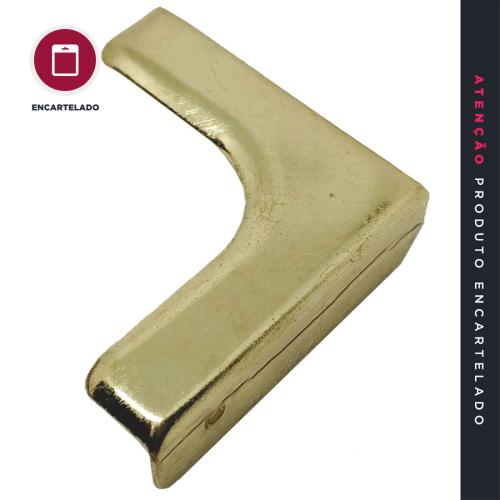 CANTONEIRA L P&J 34X34 DOURADO METAL C/2 735388