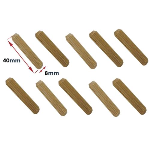 CAVILHA DE MADEIRA P&J 8X40MM C/10 4504 654000