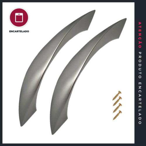 PUXADOR P&J ELEGANCE 128MM PRATA FOSCO 7978F 407720