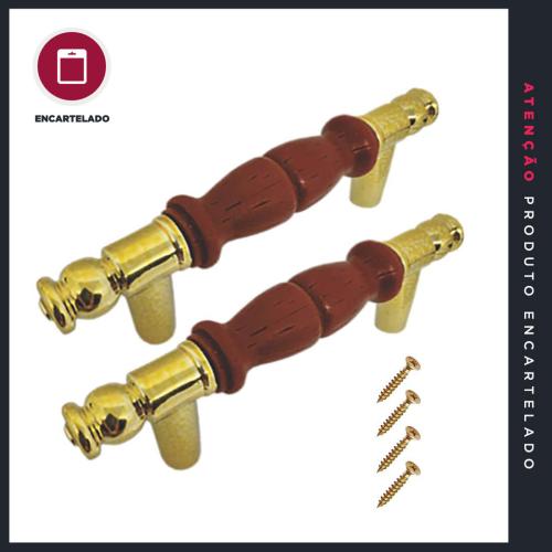 PUXADOR P&J CECILIA 7265M 64MM DOURADO C/2 430498