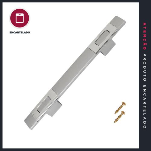 PUXADOR P&J AVALON 128MM ALUF/CROMADO C/1 746762