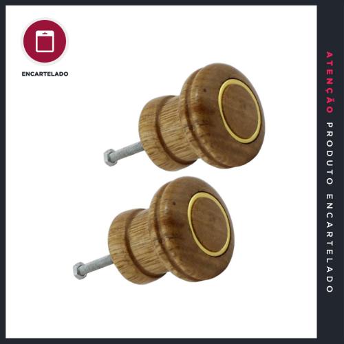 PUXADOR P&J GRANDE CEREJEIRA/DOURADO MADEIRA/ABS C/2 759937