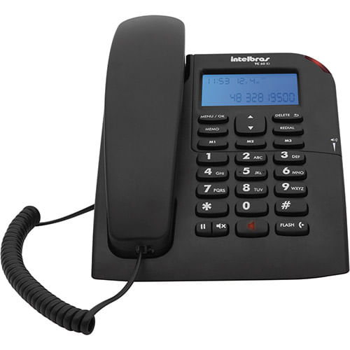TELEFONE COM FIO INTELBRAS TC60ID PRETO C/IDENTIFICADOR 326429