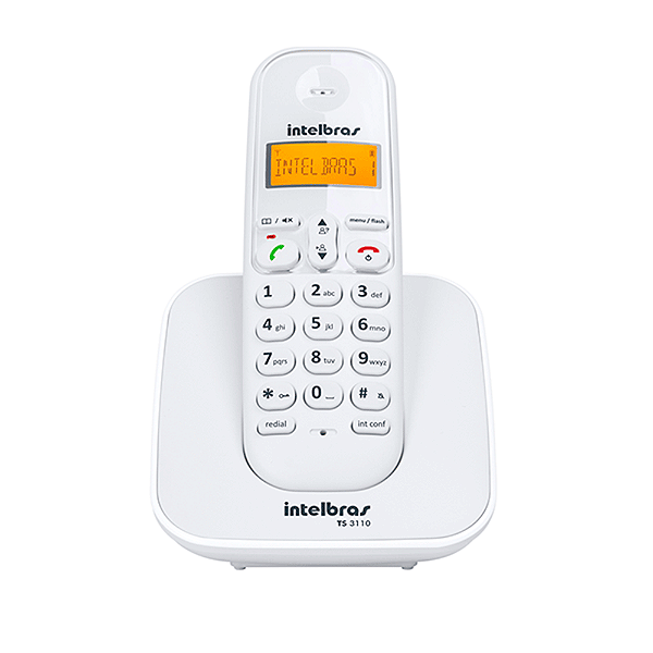 TELEFONE SEM FIO INTELBRAS TS3110 C/IDENTIFICADOR BRANCO 432105