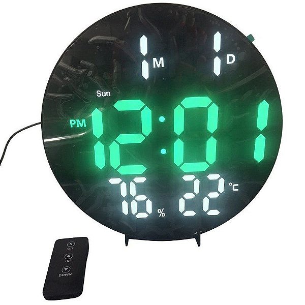 RELOGIO PAREDE DIGITAL LED KAPBOM KA7036 841927
