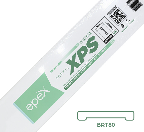 RODAPÉ/BOISERIE EPEX BARRA/PERFIL 8CM C/2,20METROS BRT80 C/1 FBBRT80 805327