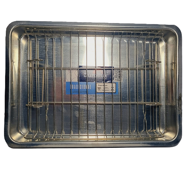 ASSADEIRA RETANGULAR ALTA 03 C/GRELHA COD147 DUROLLUX 306037