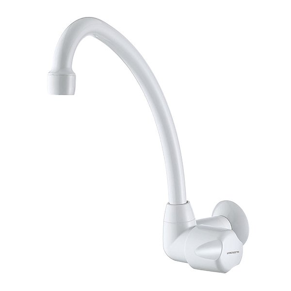 TORNEIRA BICA MOVÉL PAREDE PLÁSTICO 1168 F27 BRANCO 7111001 LORENZETTI 271322