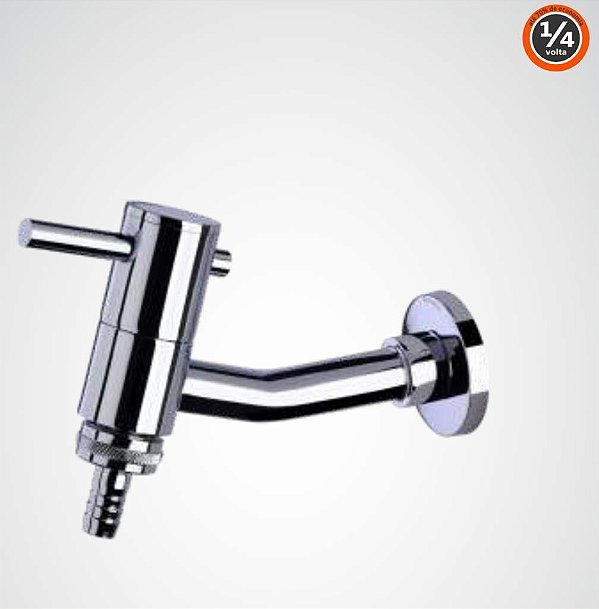 TORNEIRA TANQUE JARDIM CROMADO 1330 C72 1/4 CARNEIRO 319651