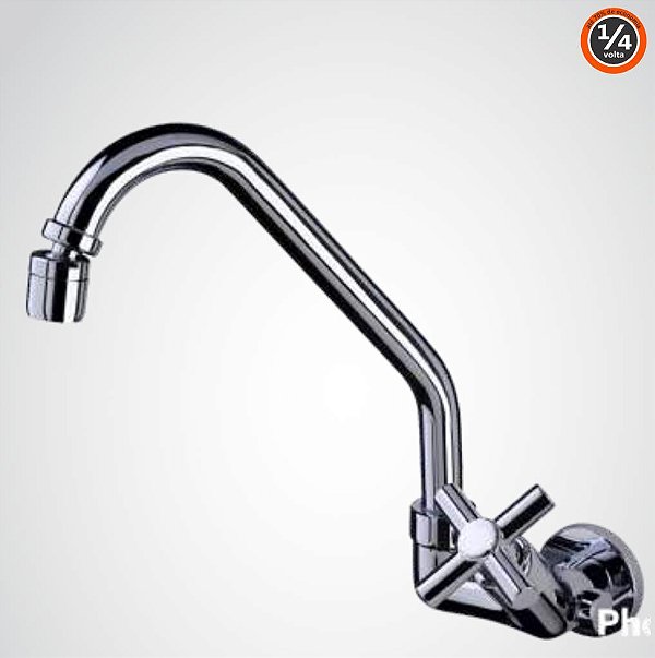 TORNEIRA BICA MÓVEL PAREDE 6169 C64 1/4 C/AREJADOR CARNEIRO 467693