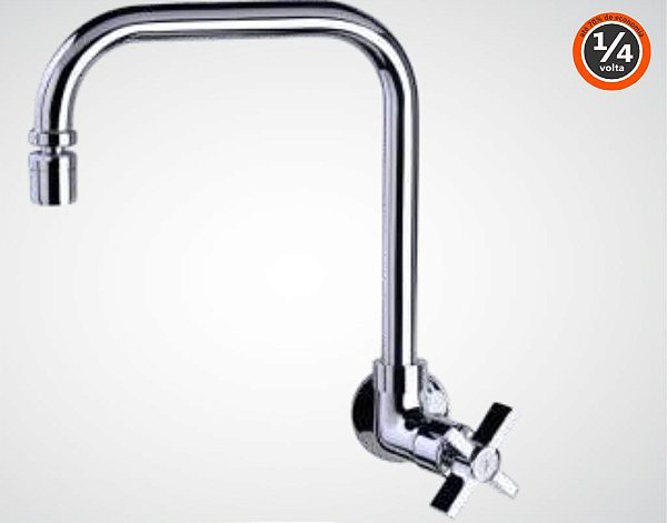 TORNEIRA BICA MÓVEL PAREDE 2167 C55 1/4 90º CARNEIRO 386154