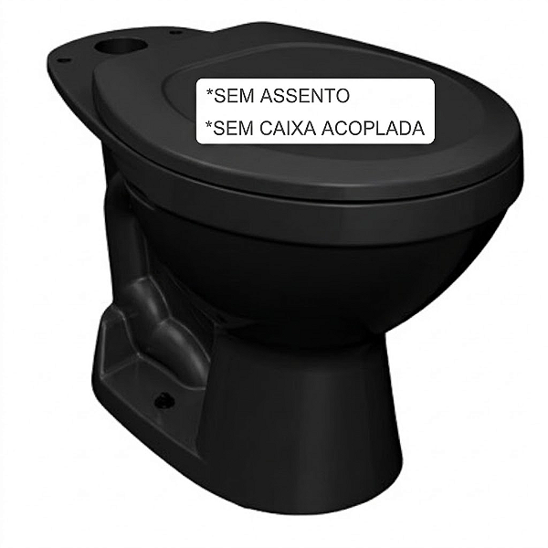 BACIA PARA CAIXA ACOPLADA WAY PRETO BA-30 SEM CAIXA.ACOPLADA/ASSENTO LORENZETTI LOUÇAS 847259