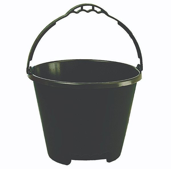 BALDE PARA OBRA 12 LITROS PVC PRETO CANAL 2003
