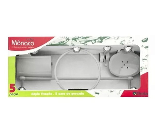 KIT ACESSÓRIO DUDA MONACO C/5 BRANCO/CROMADO 55300 623806