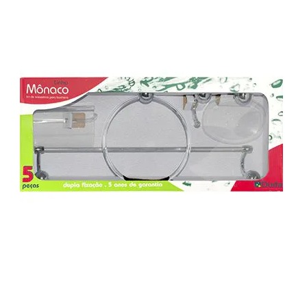 KIT ACESSÓRIO DUDA MONACO C/5 CRISTAL/CROMADO 55800 550280
