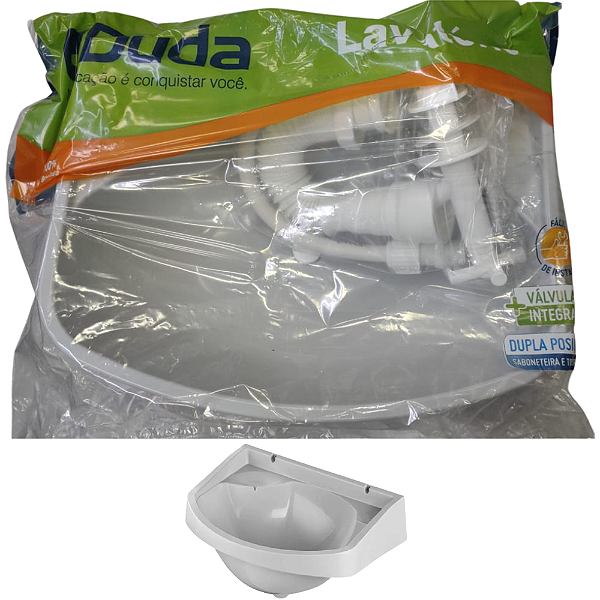 LAVATÓRIO PVC DUDA PEQUENO C/KIT TORN CINZA 618800 863270