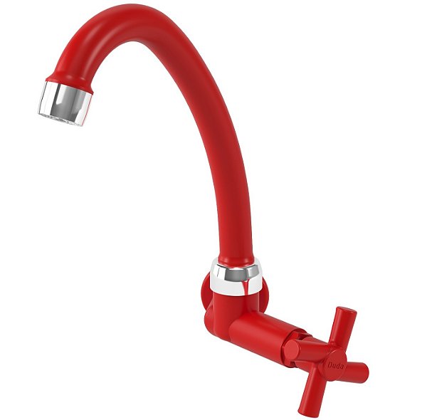 TORNEIRA PARA PIA DUDA ROMA PAREDE VERMELHO/CROMADO 1/2 650800 760439