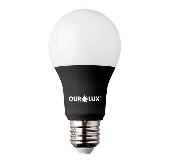 LÂMPADA LED OUROLUX 7W LUZ NEGRA ULTRA VIOLETA BIV E27 885282