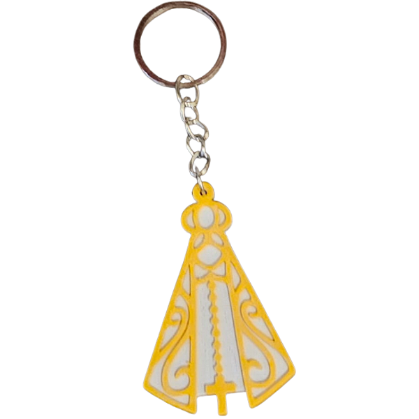 3D CHAVEIRO APARECIDA 6CM AMARELO 893552