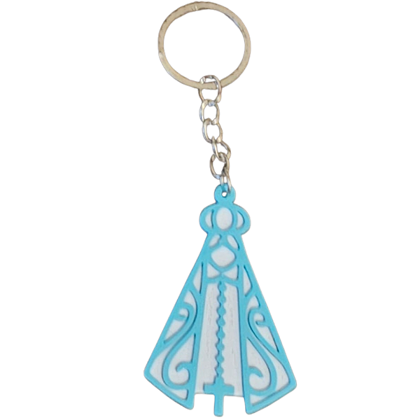 3D CHAVEIRO APARECIDA 6CM AZUL 893536