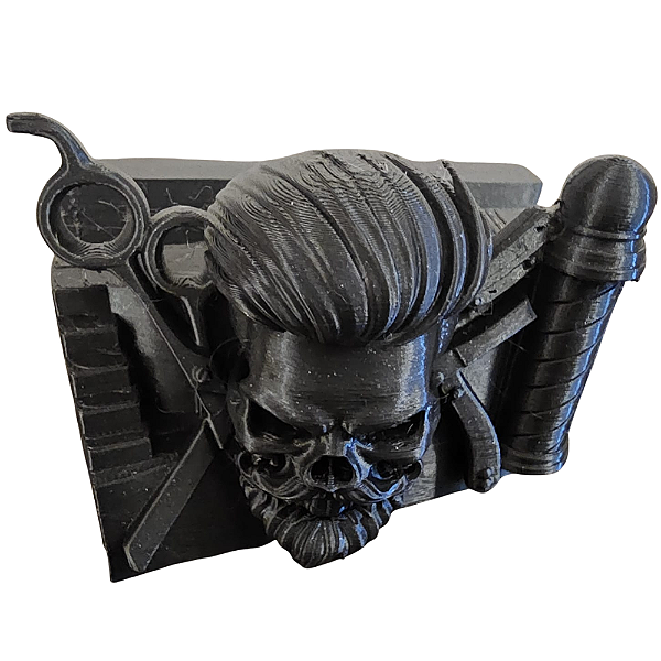 3D PORTA CARTAO CAVEIRA 6CM PRETO 893684