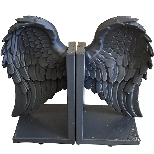 3D PORTA LIVRO ASAS ANJO 15CM CINZA 893676