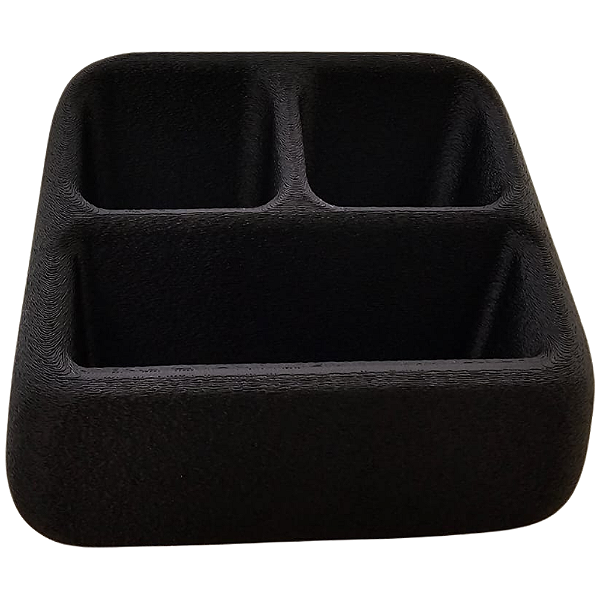 3D PORTA CONTROLE 10X17X14 PRETO COM 3 ESPAÇOS 894842