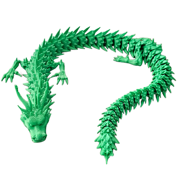 COLECIONÁVEL DRAGÃO 42CM VERDE LIENAMIYA IMPRESSO EM 3D 897396