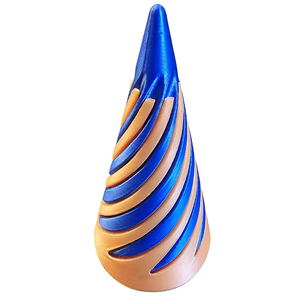 SENSORIAL ESPIRAL 8CM AZUL LARANJA LIENAMIYA IMPRESSO EM 3D 897442