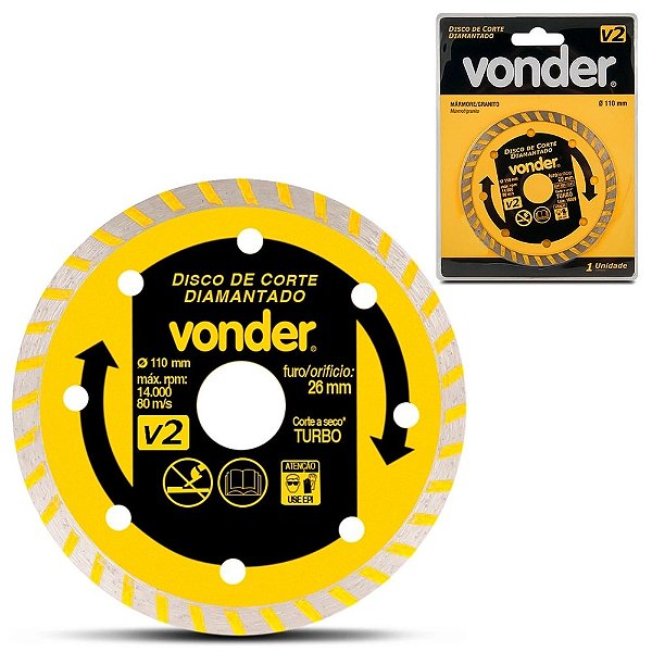 DISCO DIAMANTADO VONDER 110MM V2 FURO 20 6578 588458