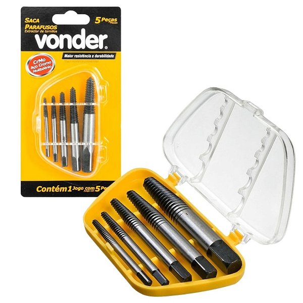 EXTRATOR PARAFUSO VONDER COM 5 PEÇAS 3599505000 750743