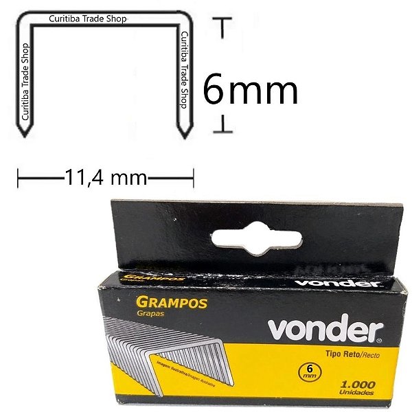 GRAMPO VONDER 106/6MM VR-6 COM 1000 PEÇAS 298174