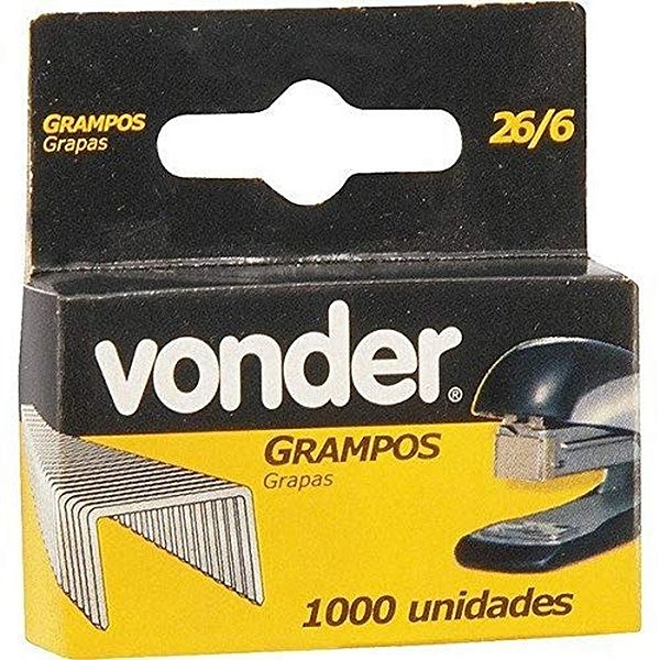 GRAMPO VONDER 26/6 6MM COM 1000 PEÇAS 571253