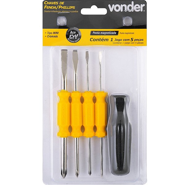 JOGO CHAVE  FENDA/PHILIPS VONDER MINI COM 5 2257 861430