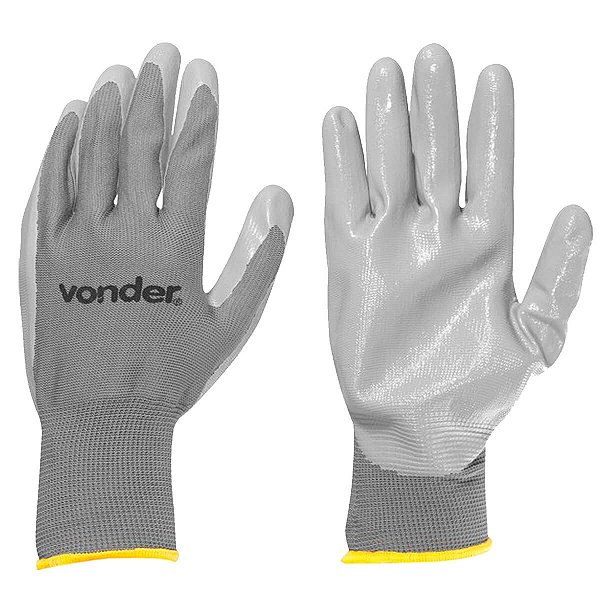 LUVA MÃO VONDER PNV109 POLIESTER E LATEX 419109