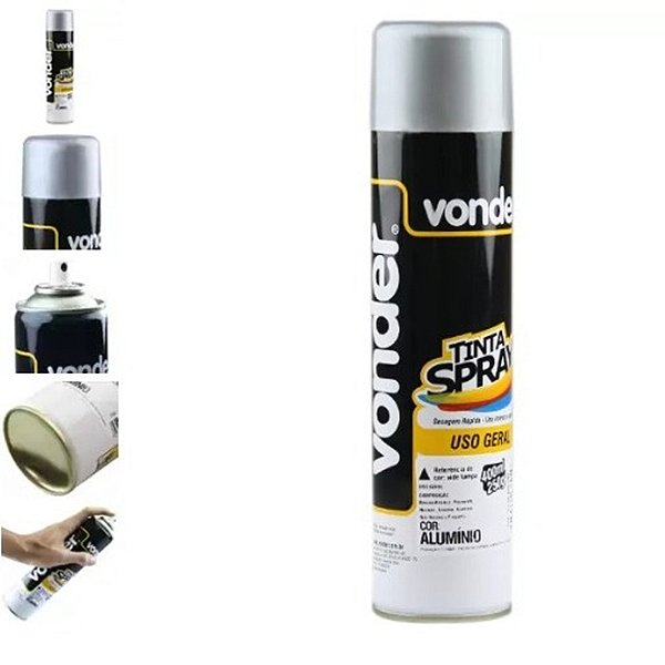 SPRAY VONDER ALUMÍNIO BRILHANTE 400ML 498645