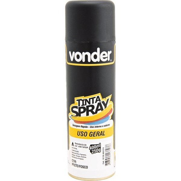 SPRAY VONDER PRETO FOSCO 400ML 498696