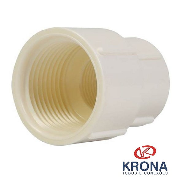 LUVA BRANCO 3/4X1/2 COM ROSCA 285 KRONA 461733