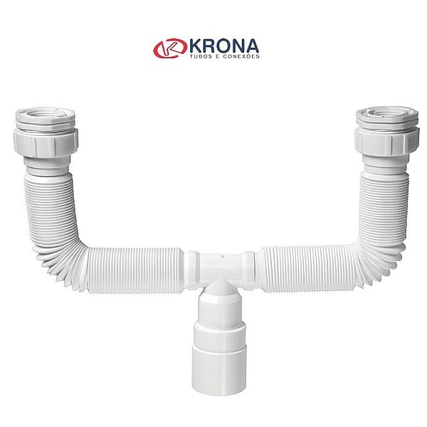 SIFÃO SANFONADO DUPLO MULTI FLEXÍVEL 0861 KRONA 466018